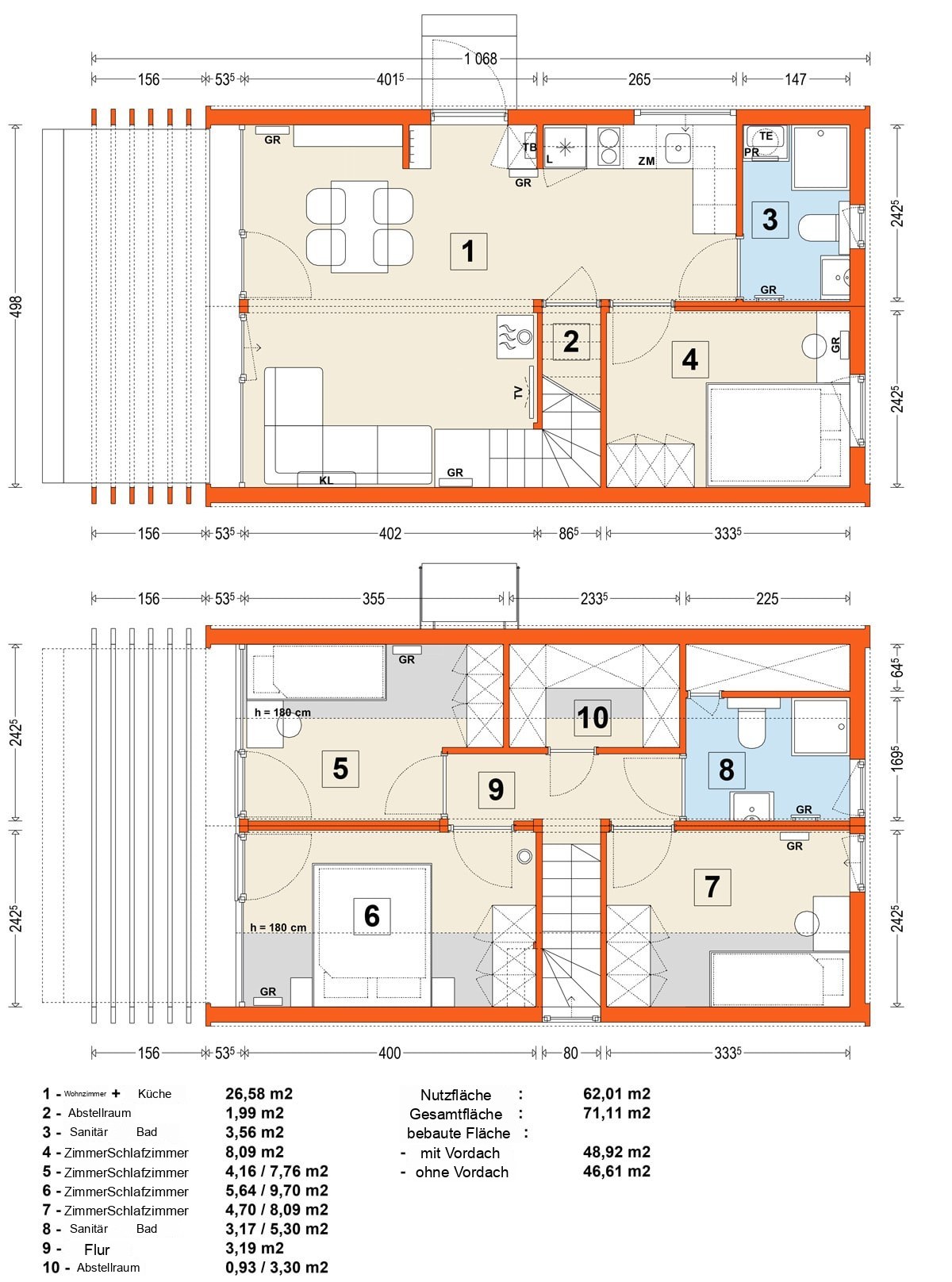 Modulhaus MG3 – Variante 11 – Grundriss