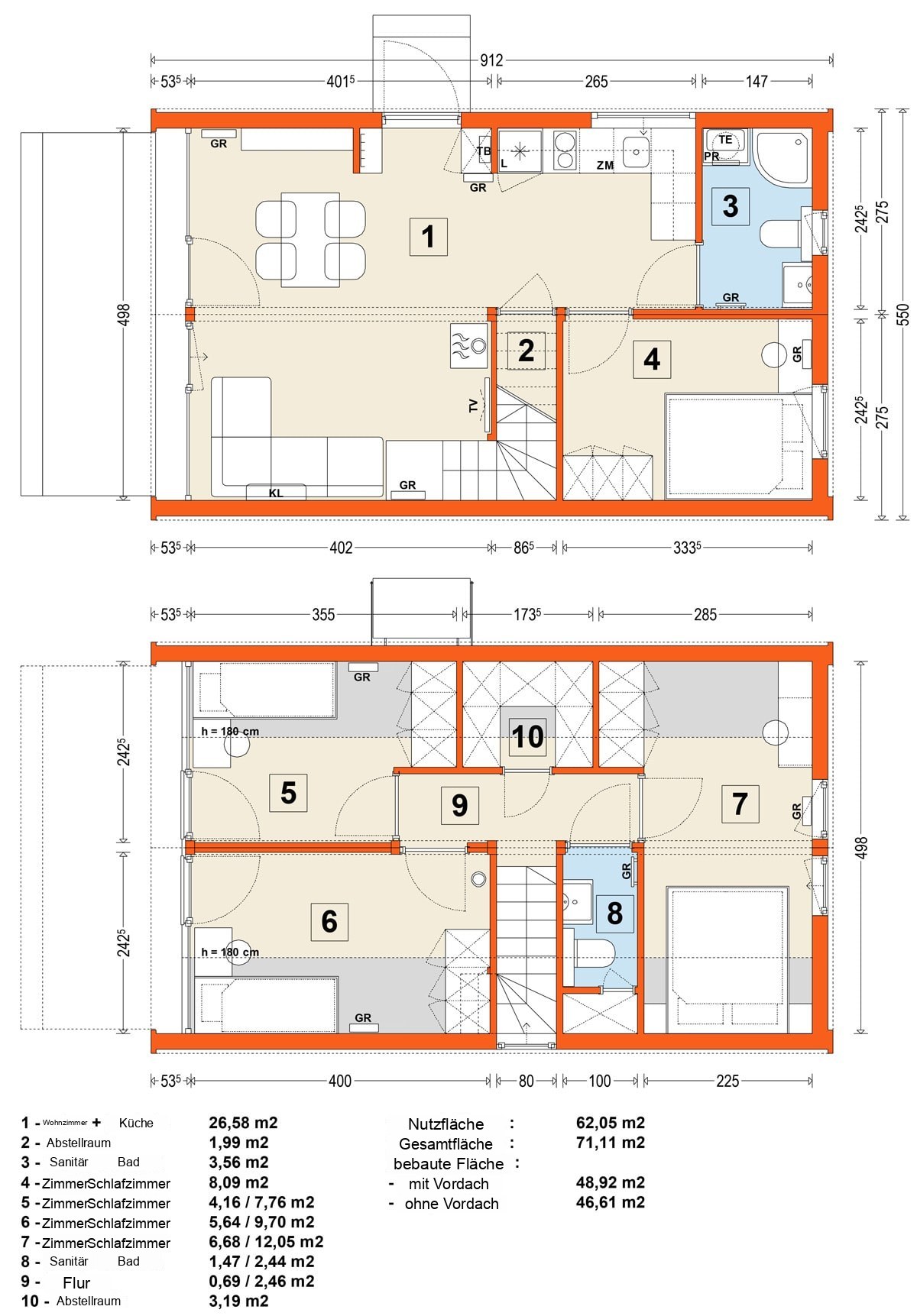 Modulhaus MG3 – Variante 9 – Grundriss