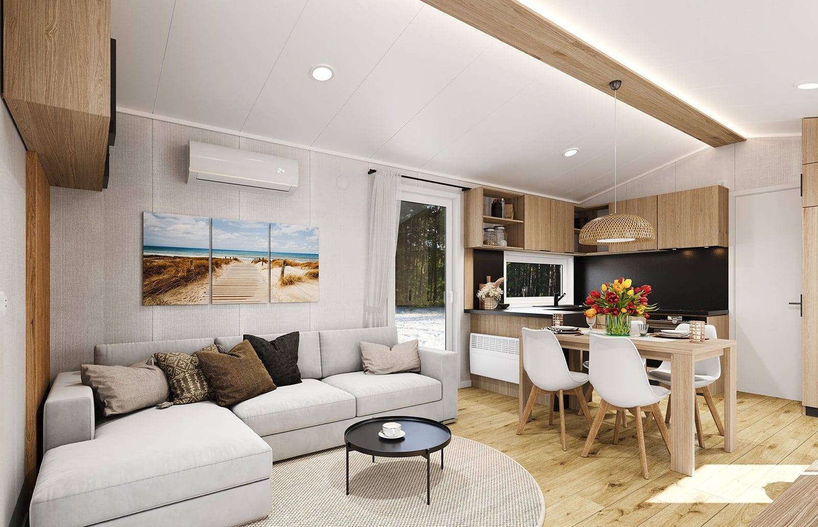 Mobile home A – living room