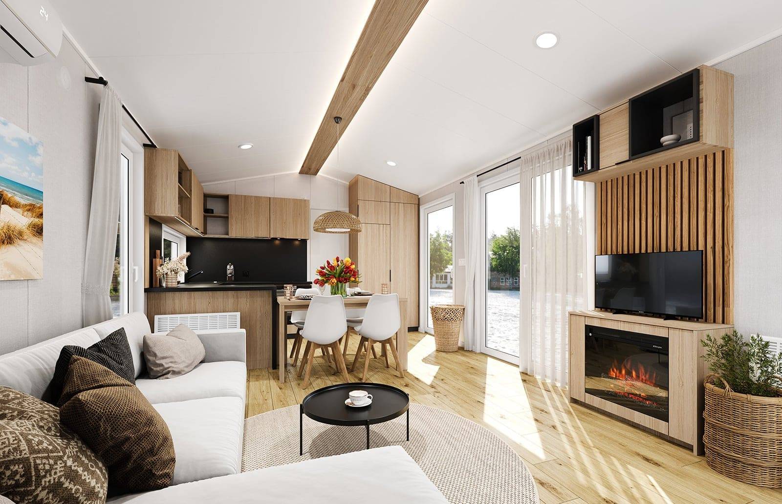 Mobile home A – living room