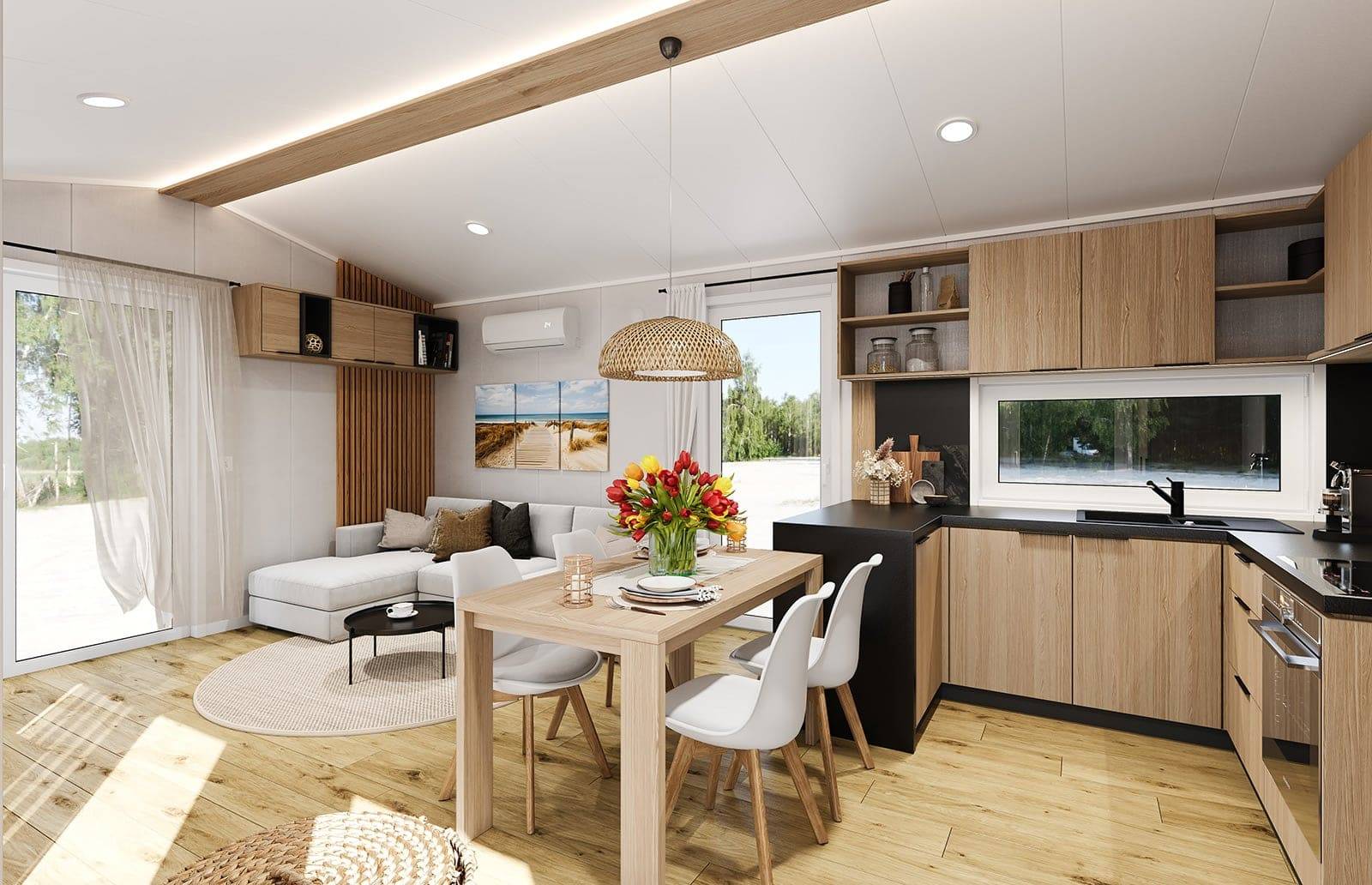 Mobile home A – living room