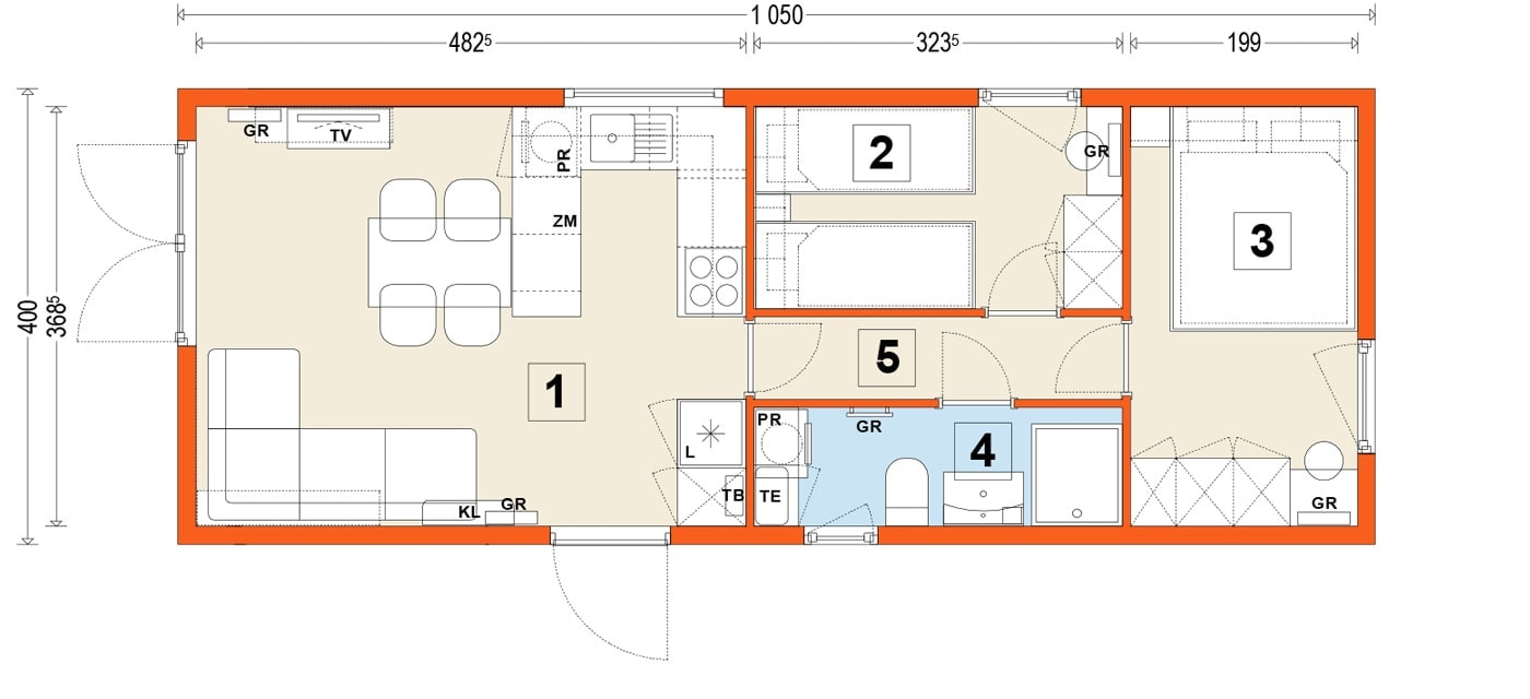 Mobile home A – variant 4