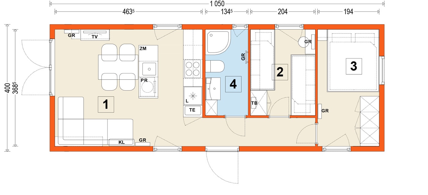 Mobile home A – variant 5
