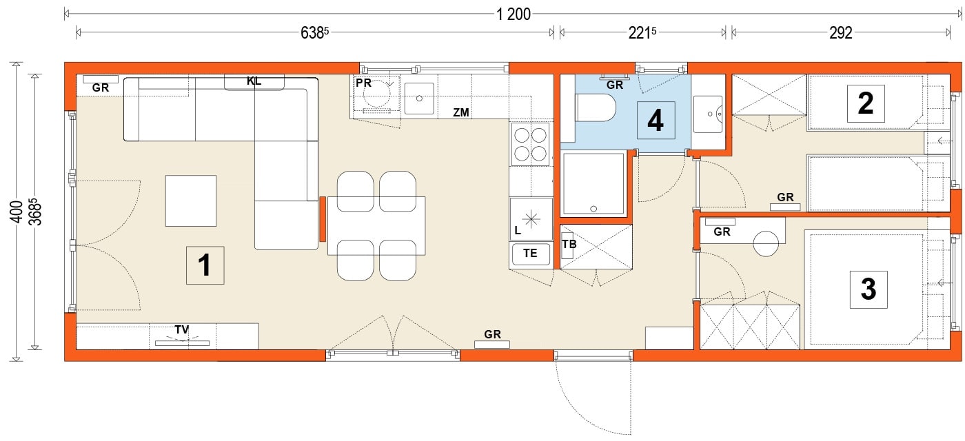 Mobile home A – variant 8
