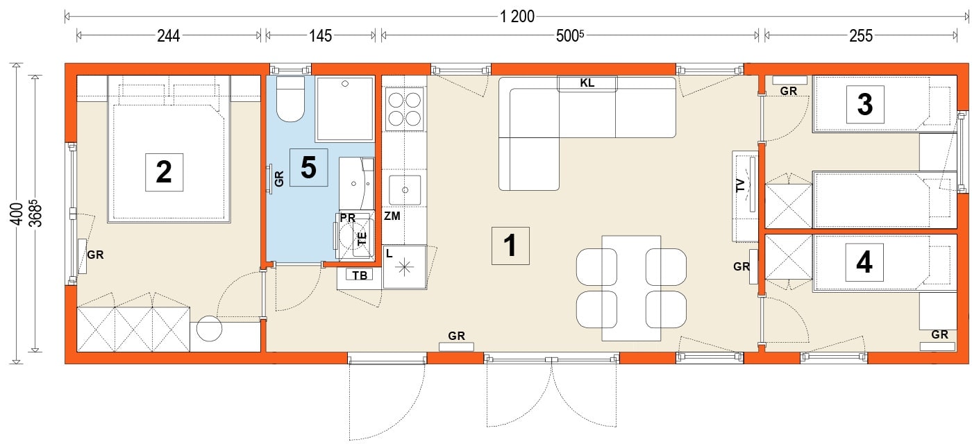 Mobile home A – variant 9