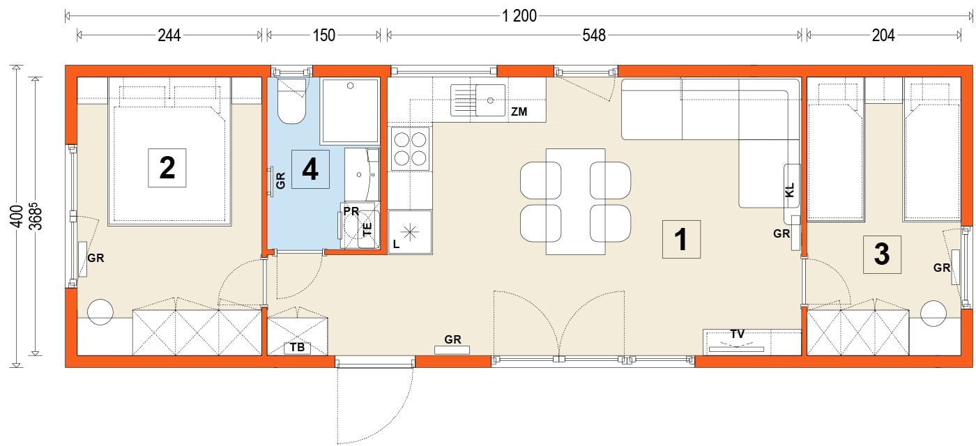 Mobile home A – variant 10