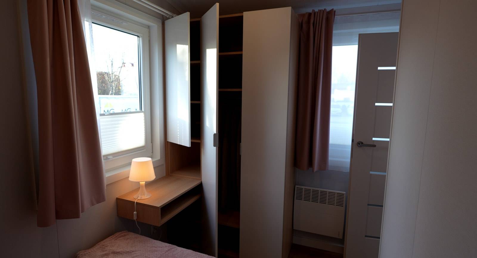 Mobilhaus C – großes Schlafzimmer