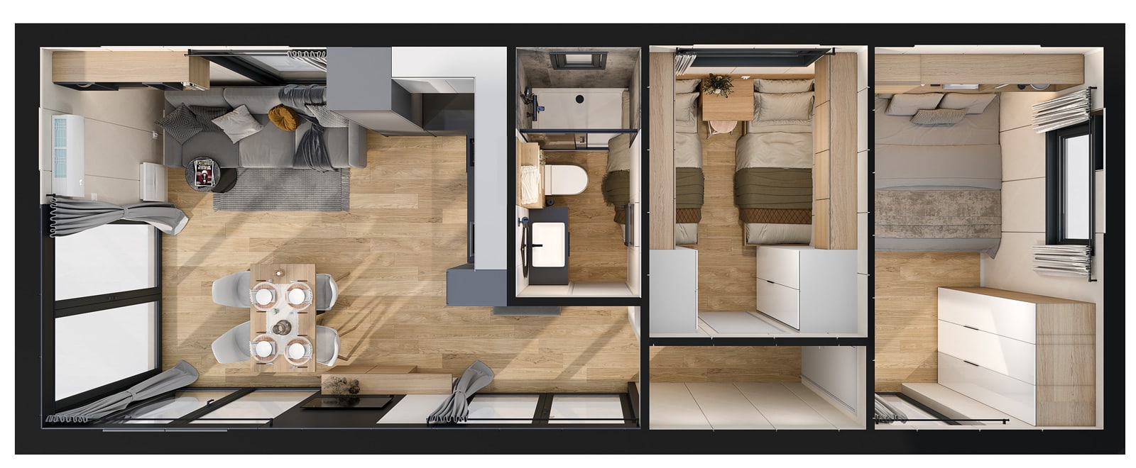 Mobilhaus D – Grundriss 1