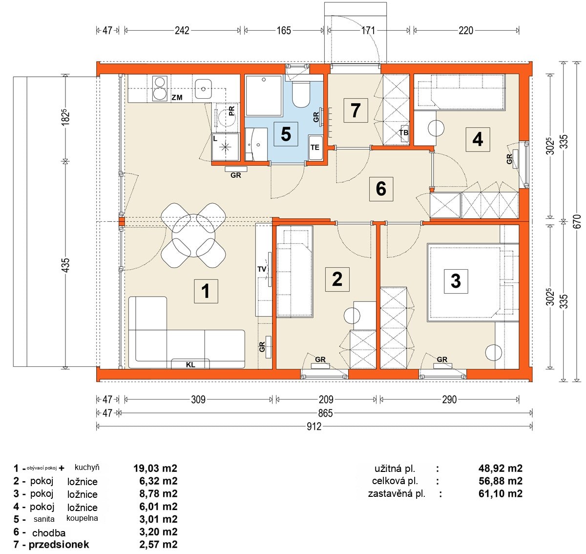Modular home MG2 – variant 12 – floor plan