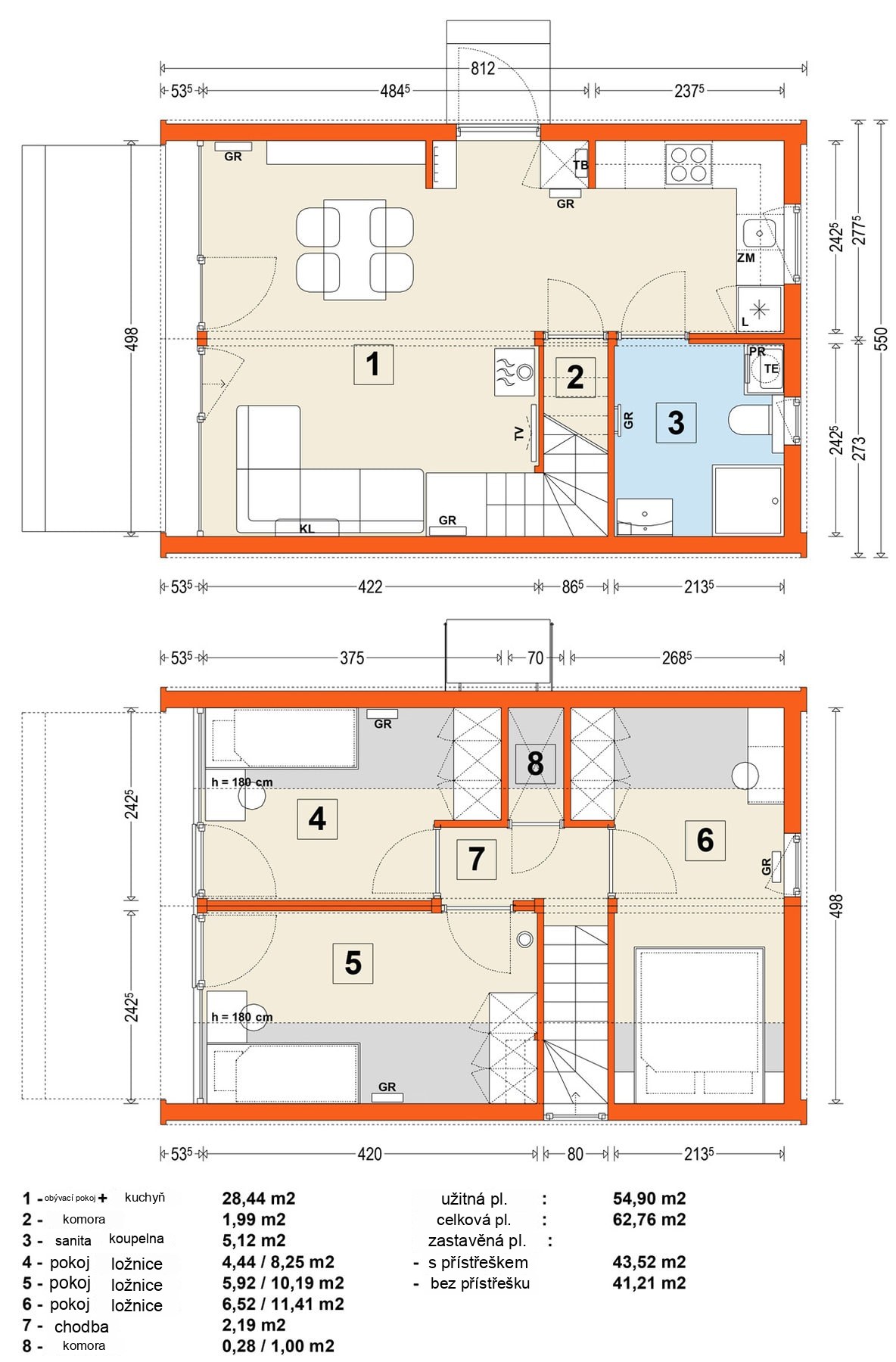 Modulový dom MG3 – variant 7 – pôdorys