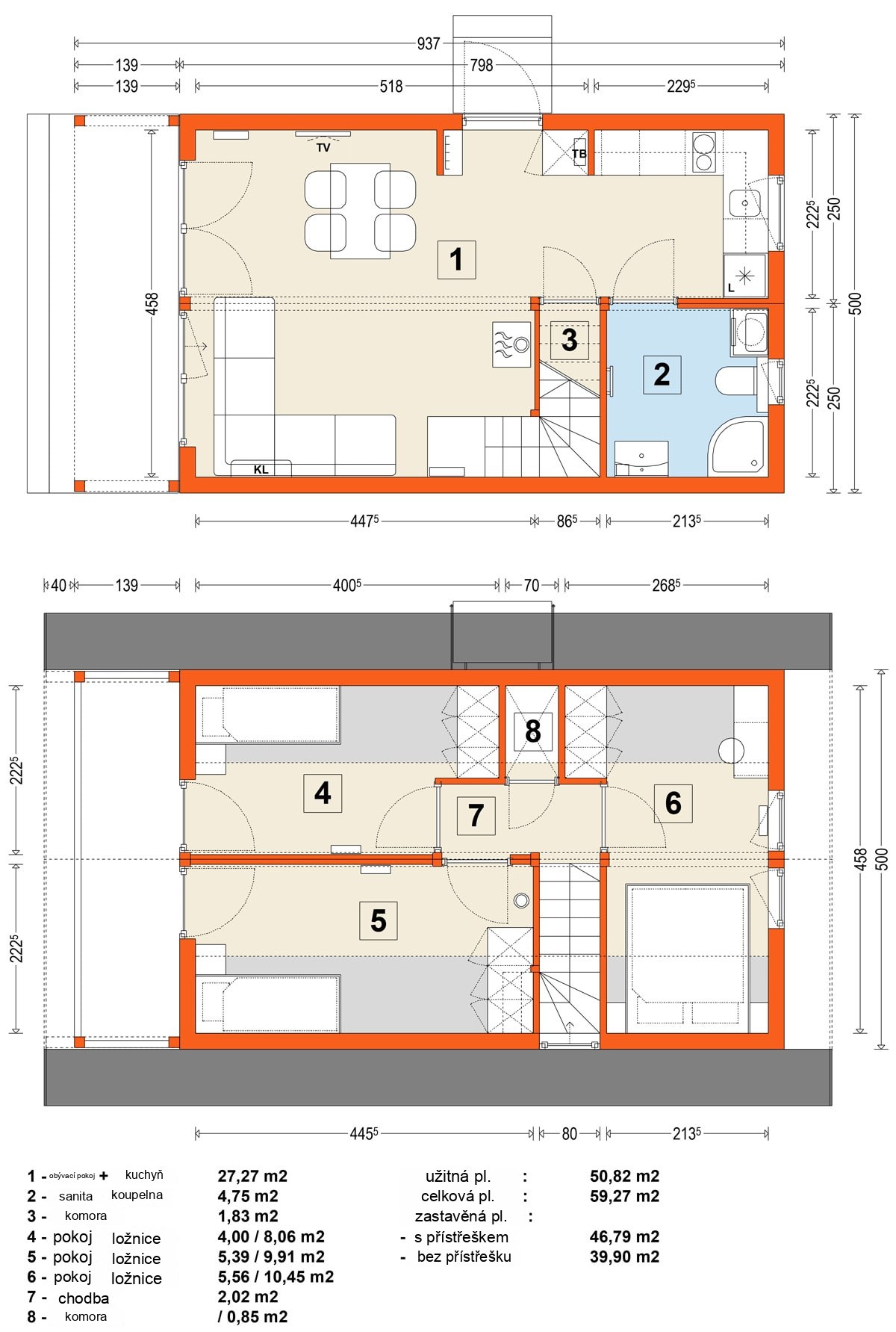 Modular home MG4 – variant 2 – floor plan